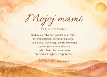 Mama · Sunčani zagrljaj · Foto kamen na proizvodu