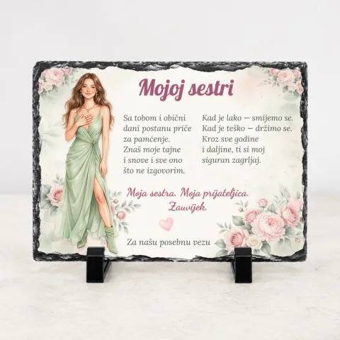 Mojoj sestri · Zauvijek uz tebe · Foto kamen – vodoravno