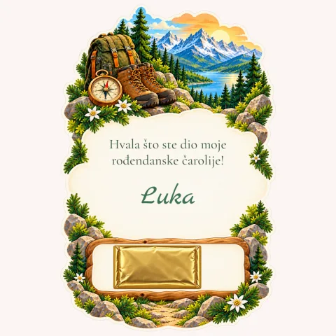 Zahvalnica · Planinska avantura