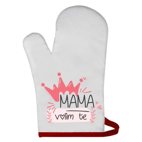 Mama volim te - Rukavica za rernu – izdelek sa printom