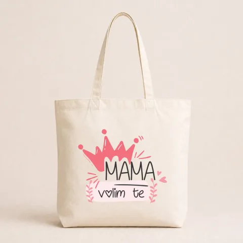 Mama volim te - Pamučni ceger – proizvod sa printom