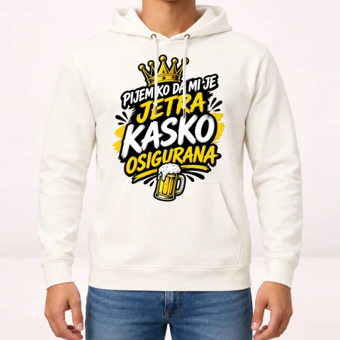 Pijem ko da mi je jetra kasko osigurana 2 - Dukserica sa kapuljačom