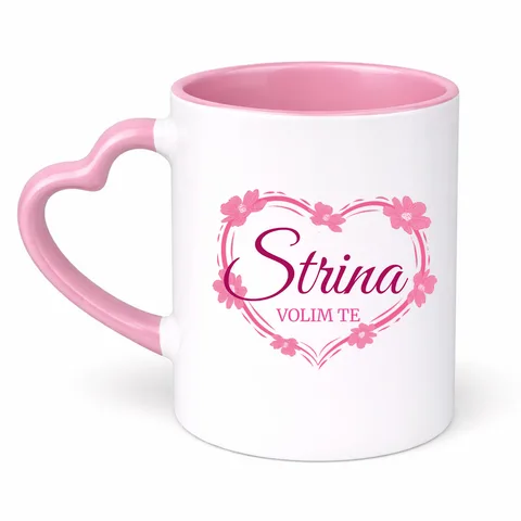 Strina volim te! - Šolja Srce – izdelek sa printom