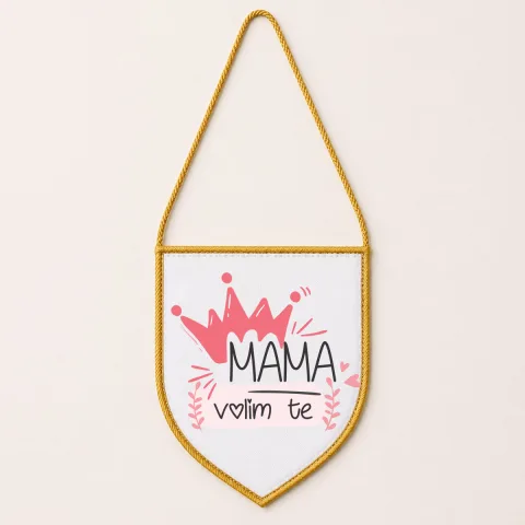 Mama volim te - Zastavica – izdelek sa printom