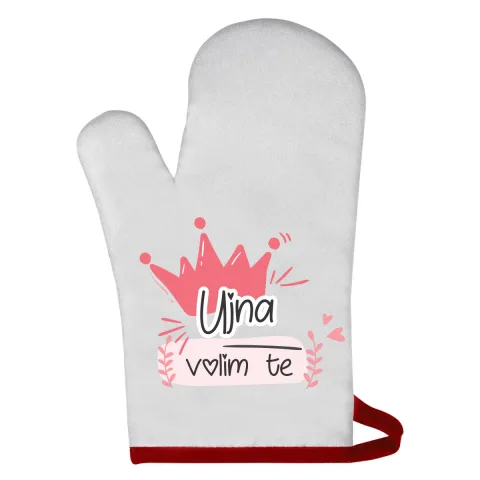 Ujna volim te - Rukavica za rernu – izdelek sa printom