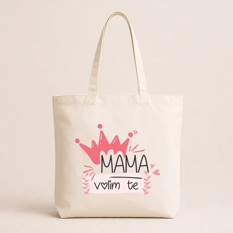 Mama volim te - Pamučni ceger – izdelek sa printom