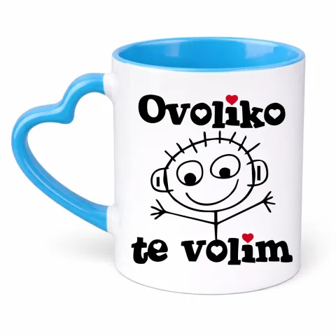 Ovoliko te volim - On - Šolja Srce – proizvod sa printom