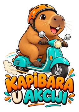 Капибара у акцији на артиклу