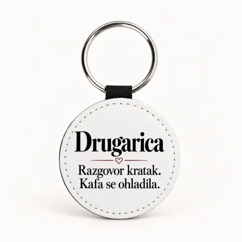 Drugarica — Razgovor kratak. Kafa se ohladila - Kožni privjesak — okrugli