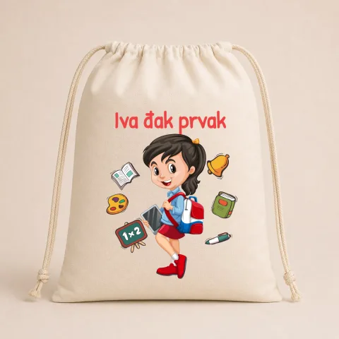 Đak prvak #5 - Pamučna vreća – izdelek sa printom