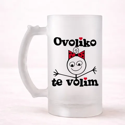 Ovoliko te volim - Ona - Krigla – izdelek sa printom