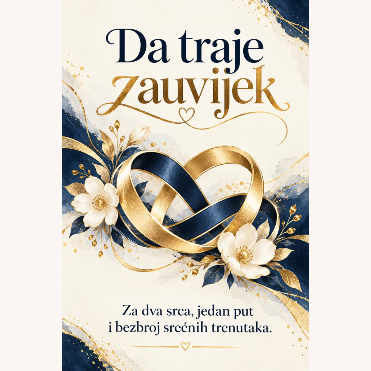Čestitka · Da traje zauvijek - Plavo zlato – prikaz proizvoda