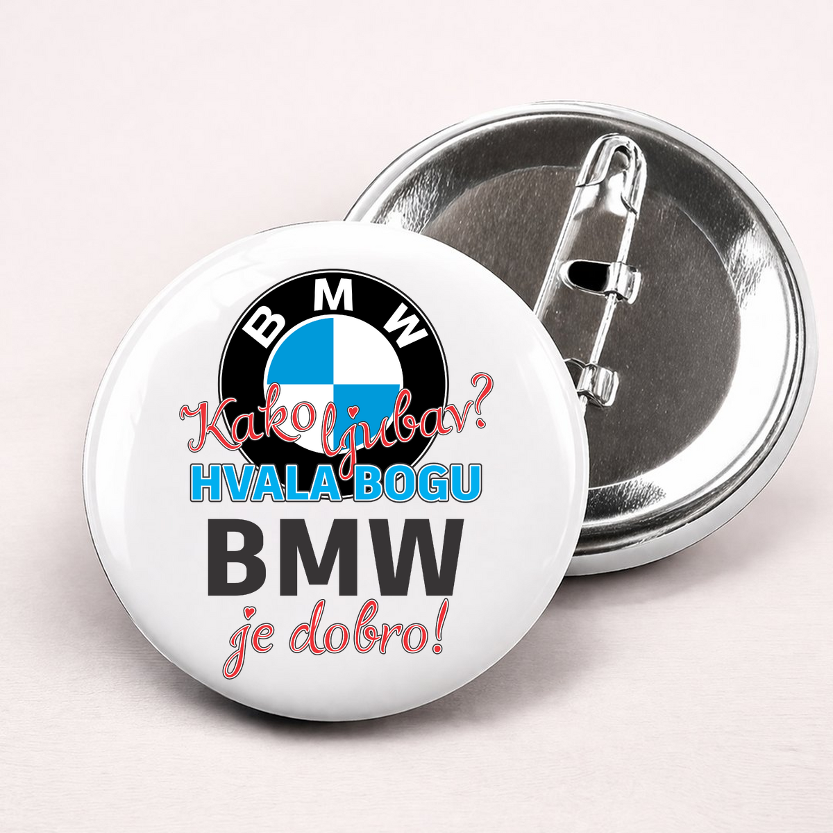 Kako ljubav Hvala bogu BMW je dobro - Bedževi – prikaz izdelka