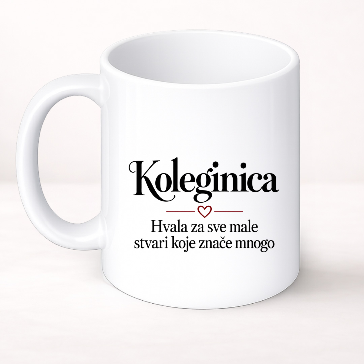 Koleginica — Hvala za sve male stvari koje znače mnogo - Šolja Classic – prikaz proizvoda