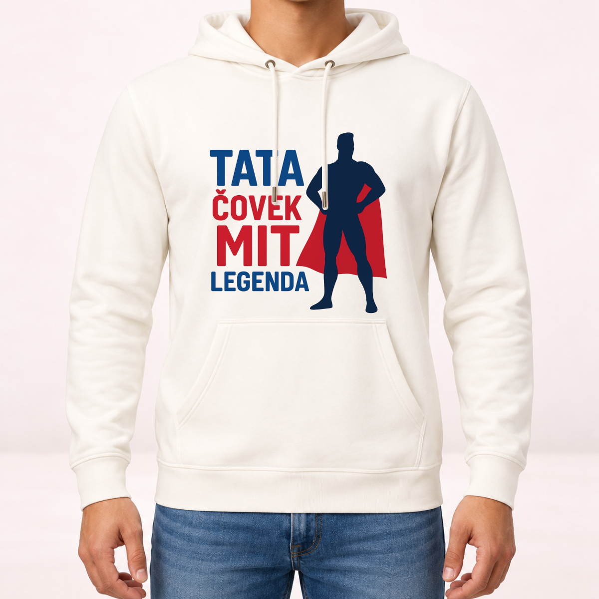 Tata covek mit legenda - Dukserica sa kapuljačom – prikaz proizvoda